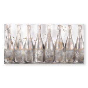 Champagne Nights Canvas Art Clock Canvas