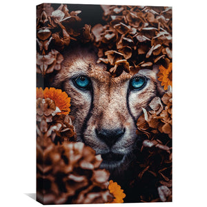 Cheetah Canvas Art Clock Canvas