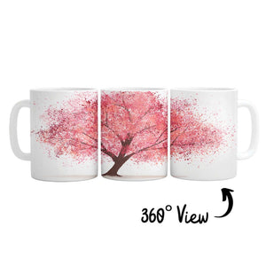Cherry Blossom Simplicity Mug Mug White Clock Canvas