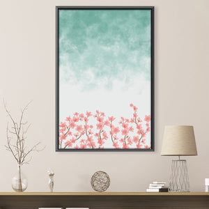 Cherry Blossoms In The Sky Canvas Art Clock Canvas