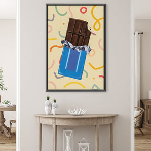 Chocolate Bite Canvas Art Clock Canvas
