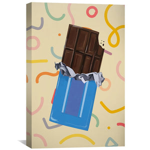 Chocolate Bite Canvas Art Clock Canvas