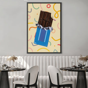 Chocolate Bite Canvas Art Clock Canvas