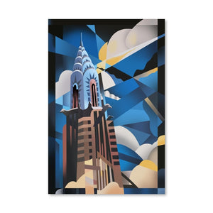 Chrysler Sky Canvas Art Clock Canvas