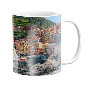 Cinque Terre Coastline Mug Mug White Clock Canvas