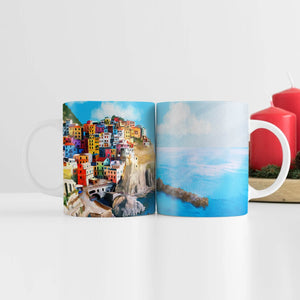 Cinque Terre Mug Mug White Clock Canvas