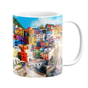 Cinque Terre Mug Mug White Clock Canvas