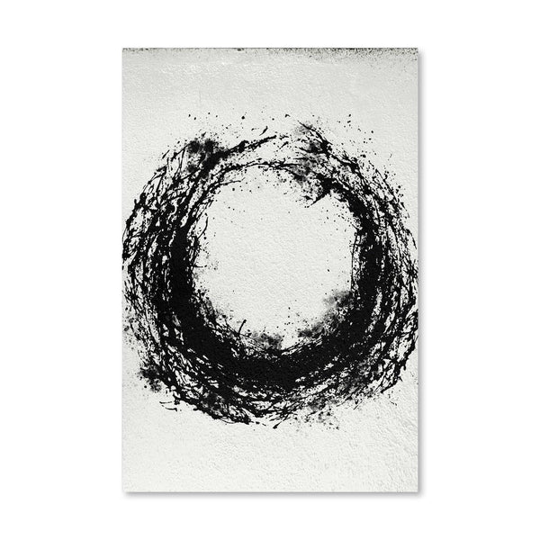 Circular Black Paint Canvas - Circle – ClockCanvas