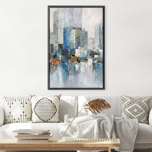 City Beauty Oil Painting Oil 30 x 45cm / Oil Painting Clock Canvas