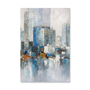 City Beauty Oil Painting Oil Clock Canvas