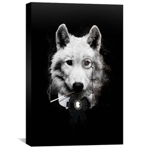 Classy Wolf Canvas Art Clock Canvas