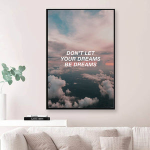 Cloud Dreams Clock Canvas