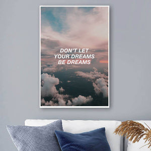 Cloud Dreams Clock Canvas