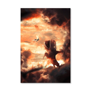 Cloud Shark Canvas Art Clock Canvas