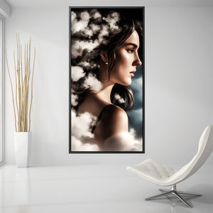 Clouded Gaze Canvas Art Clock Canvas