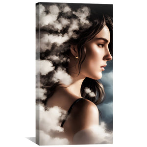 Clouded Gaze Canvas Art Clock Canvas
