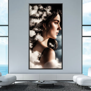 Clouded Gaze Canvas Art Clock Canvas