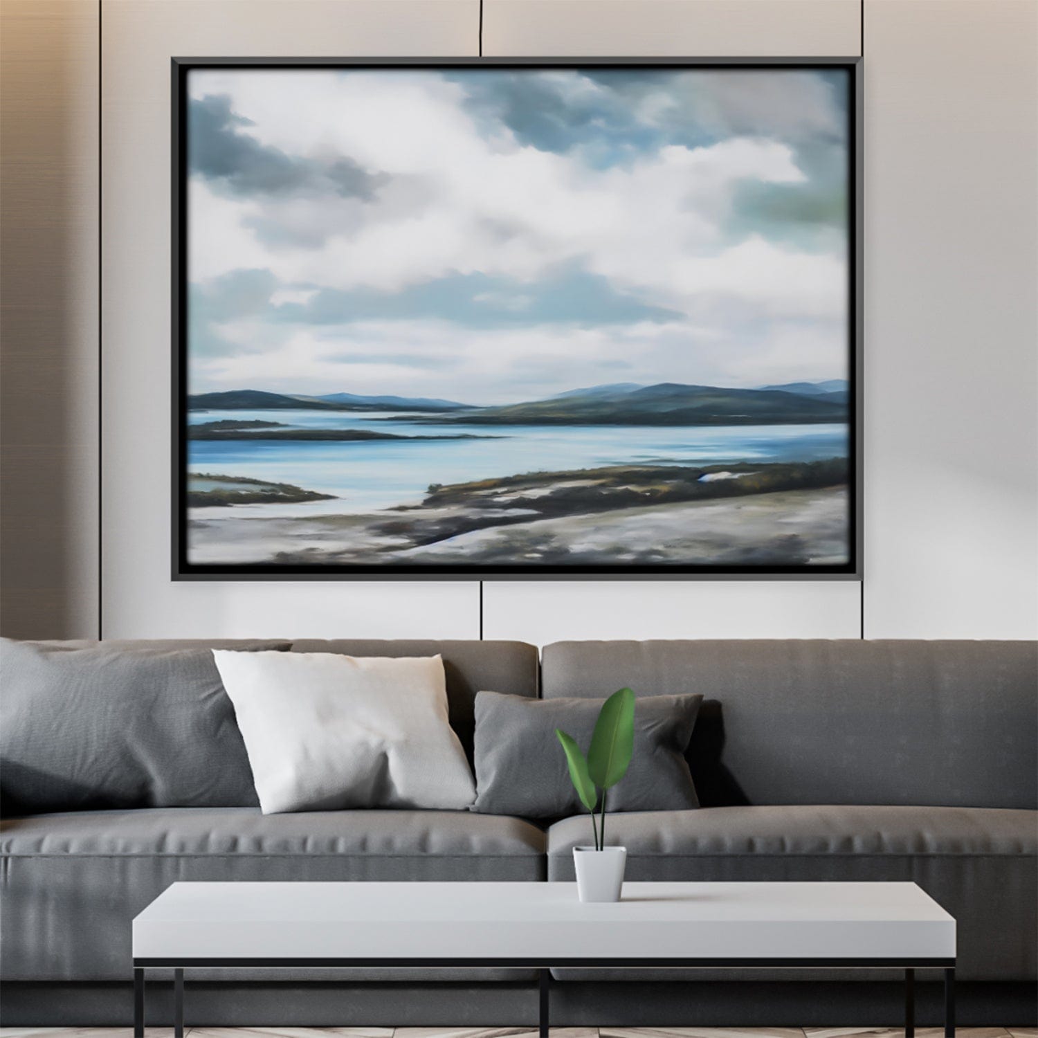 Cloudy Skies Canvas Art Clock Canvas