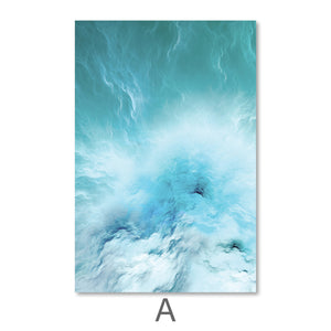 Cloudy Wave Canvas Art A / 40 x 60cm / Unframed Canvas Print Clock Canvas