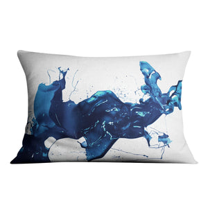 Cobalt Splash Cushion Cushion 48 x 33cm Clock Canvas