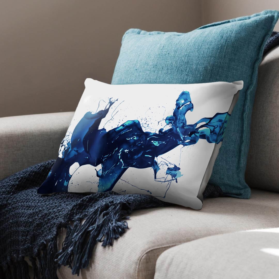 Cobalt Splash Cushion Cushion Cushion Landscape Clock Canvas