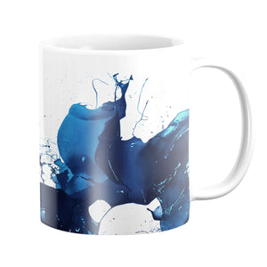 Cobalt Splash Mug Mug White Clock Canvas