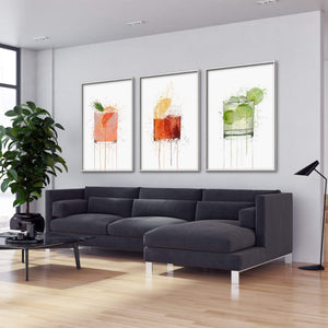 Cocktails Canvas Art Clock Canvas