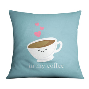 Coffee and Cream Love Cushion Cushion B / 45 x 45cm Clock Canvas
