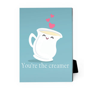 Coffee and Cream Love Desktop Canvas Desktop Canvas A / 13 x 18cm Clock Canvas