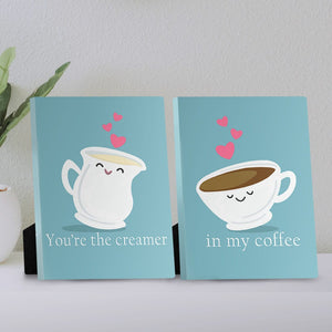 Coffee and Cream Love Desktop Canvas Desktop Canvas Clock Canvas