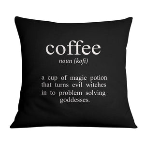 Coffee and Tea A Cushion Cushion 45 x 45cm Clock Canvas