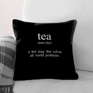 Coffee and Tea B Cushion Cushion 45 x 45cm Clock Canvas