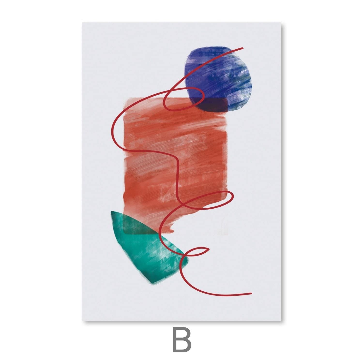 Color Collage Canvas Art B / 30 x 45cm / Unframed Canvas Print Clock Canvas