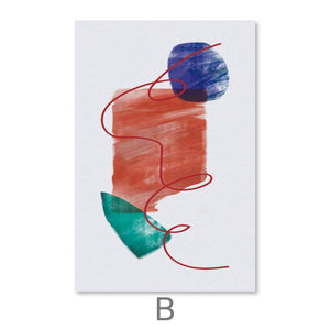 Color Collage Canvas Art B / 30 x 45cm / Unframed Canvas Print Clock Canvas