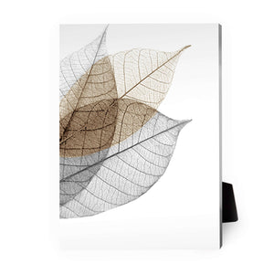 Color Splash Leaf A Desktop Canvas Desktop Canvas 13 x 18cm Clock Canvas