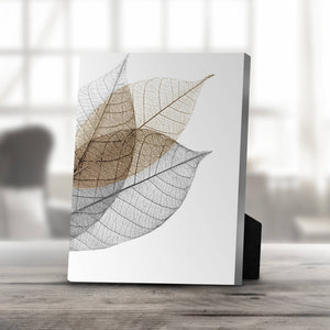 Color Splash Leaf A Desktop Canvas Desktop Canvas 20 x 25cm Clock Canvas