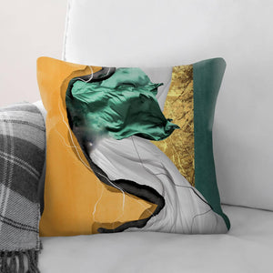 Color Wave A Cushion Cushion Cushion Square Clock Canvas