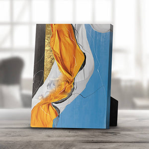 Color Wave C Desktop Canvas Desktop Canvas 20 x 25cm Clock Canvas