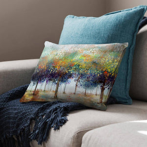 Colorful Forestry Cushion Cushion Cushion Landscape Clock Canvas