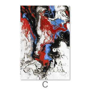 Colorful Smoke Canvas Art C / 30 x 45cm / Unframed Canvas Print Clock Canvas