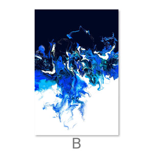 Colorful Wave Canvas Art B / 30 x 45cm / Unframed Canvas Print Clock Canvas