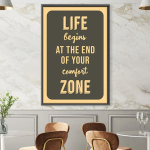 Comfort Zone Canvas Art Clock Canvas