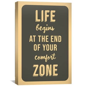 Comfort Zone Canvas Art 30 x 45cm / Unframed Canvas Print Clock Canvas