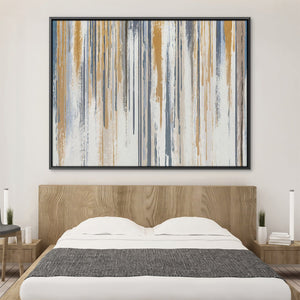 Complimentary Abstract Canvas Art 45 x 30cm / Unframed Canvas Print Clock Canvas