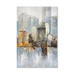 Concrete Beauty Oil Painting Oil Clock Canvas
