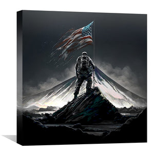 Conquered Mountain Canvas Art Clock Canvas