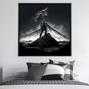 Conquered Mountain Canvas Art Clock Canvas