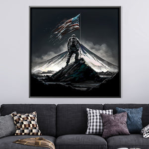 Conquered Mountain Canvas Art Clock Canvas