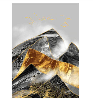 Contrasting Mountains Canvas Art A / 40 x 60cm / Unframed Canvas Print Clock Canvas