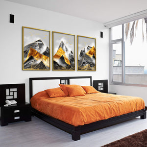 Contrasting Mountains Canvas Art Clock Canvas